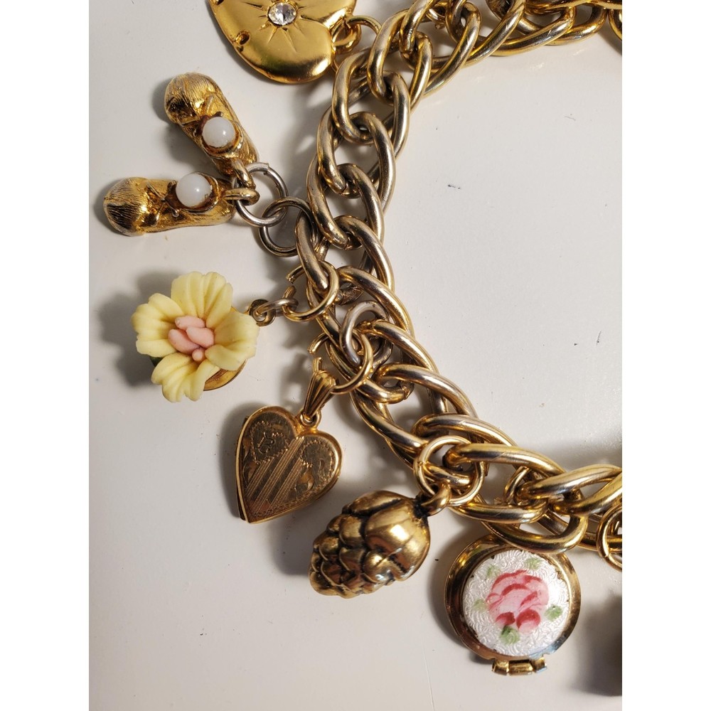 Vintage Gold Charm Bracelet